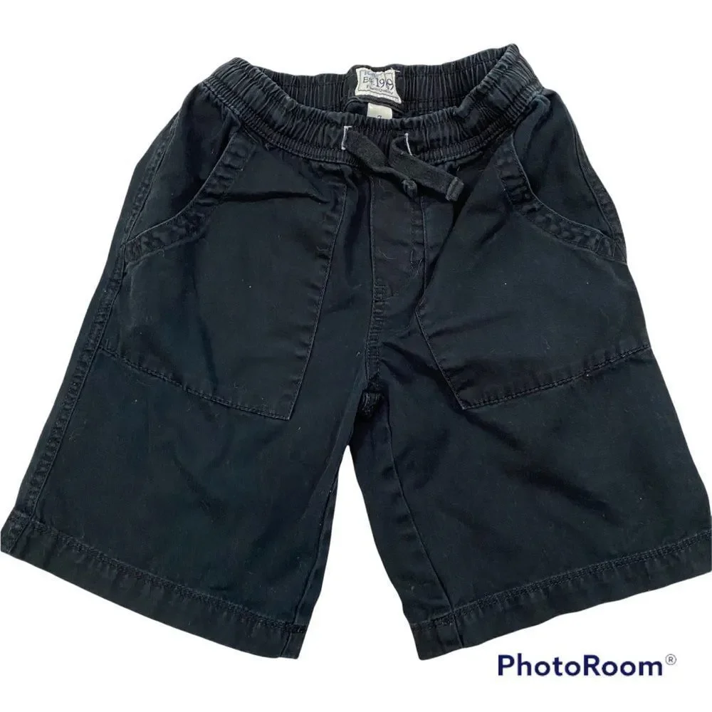 Lot of two Pairs of Boys Childrens Place Black‎ Shorts Both Size 7